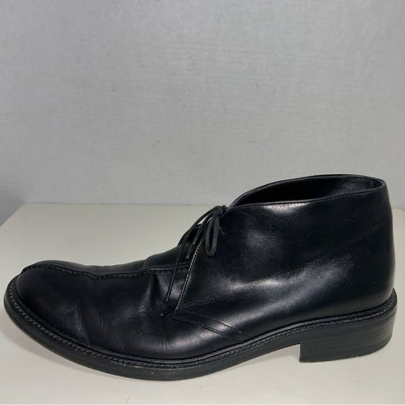 To Boot Adam Derrick Black Leather Lace-Up Chukka Boot - Picture 7 of 11